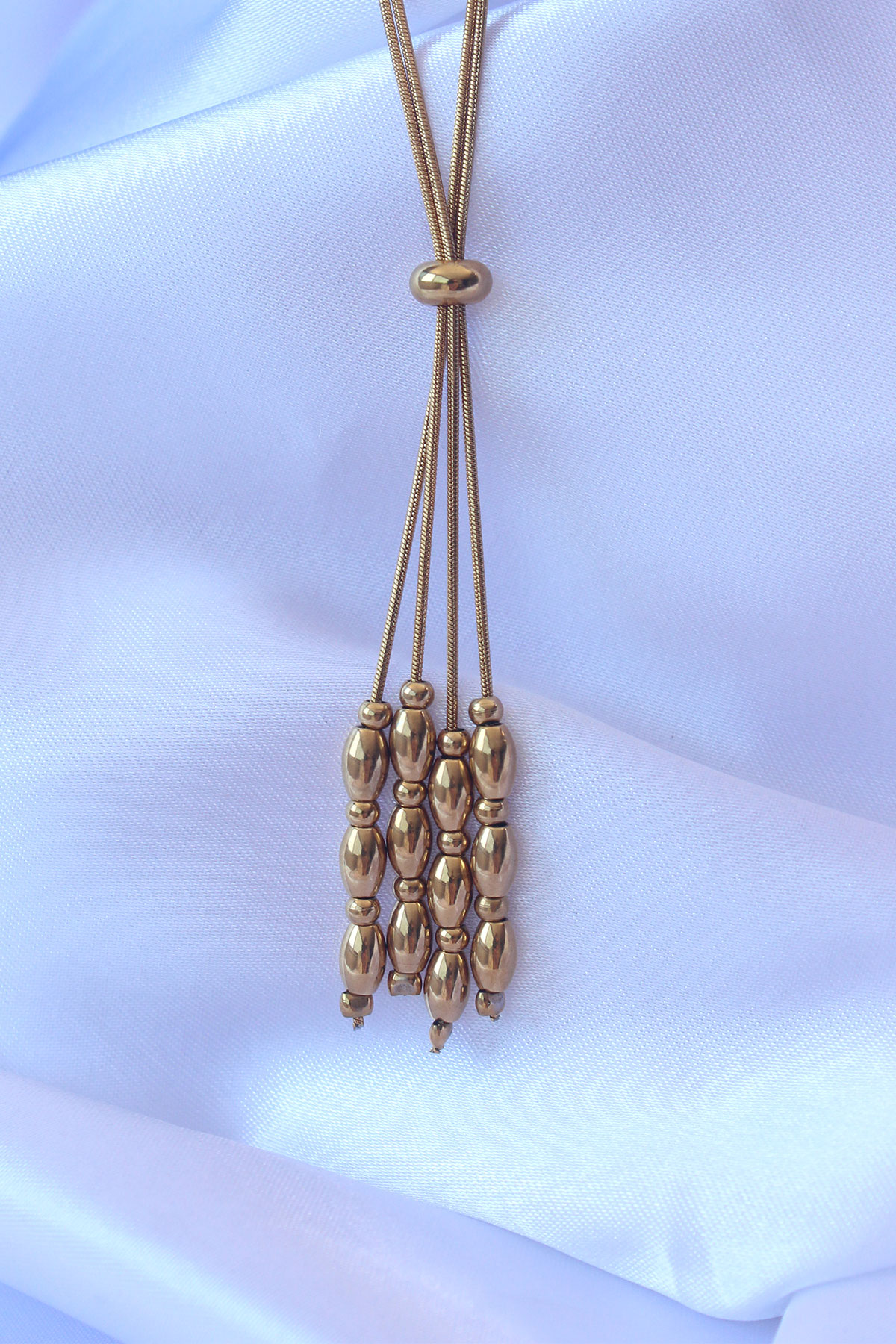 316L Çelik Gold Renk Boyu Ayarlanabilir Sallantılı Model Kolye - TJ-BKO8885 316L Çelik Gold Renk Boyu Ayarlanabilir Sallantılı Model Kolye - TJ-BKO8885