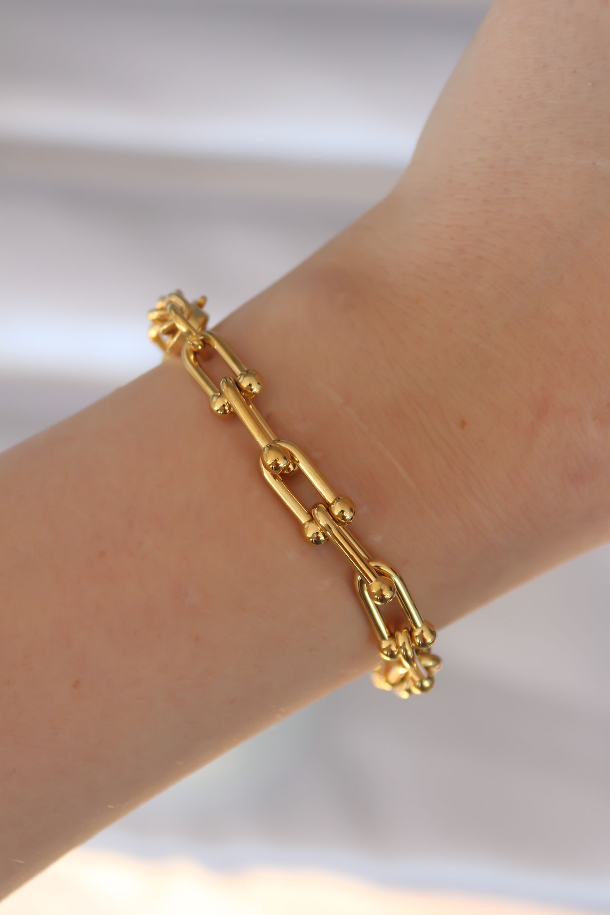 316L Çelik Gold Renk Tiffany Bileklik - TJ-BB6086 316L Çelik Gold Renk Tiffany Bileklik - TJ-BB6086