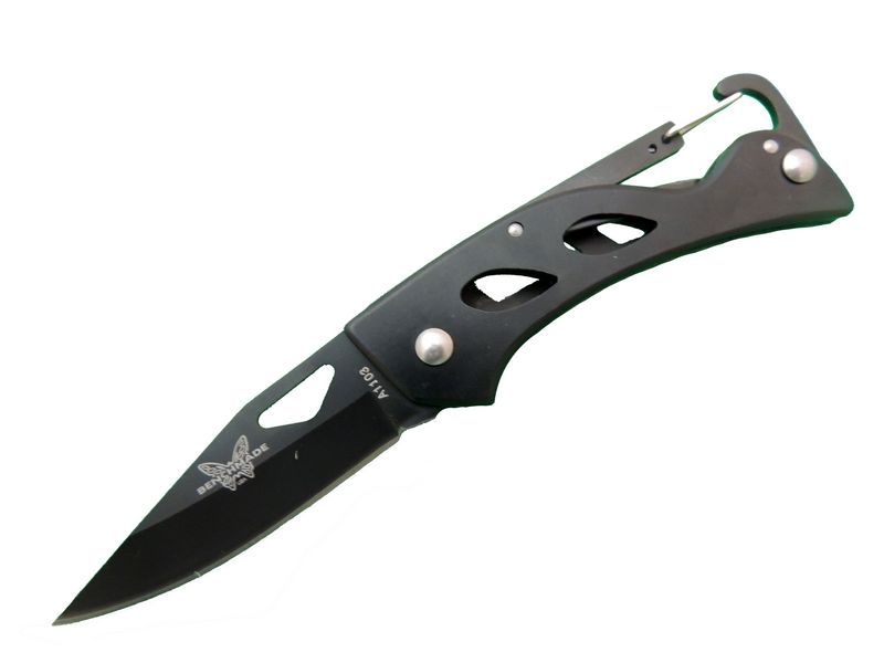 Benchmade A1103B Siyah Kamp Çakı 15 cm - Kancalı Metal Saplı Benchmade A1103B Siyah Kamp Çakı 15 cm - Kancalı Metal Saplı