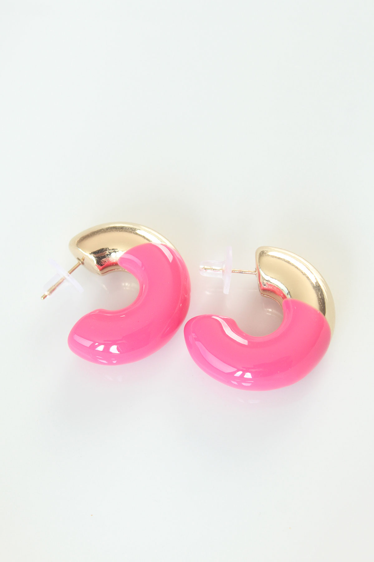 CCB Pembe Gold Çift Renk Küpe - TJ-BKP8877 CCB Pembe Gold Çift Renk Küpe - TJ-BKP8877