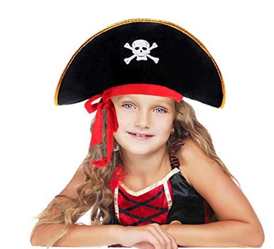 Kaptan Jack Kadife Çocuk Boy Korsan Şapkası Kaptan Jack Kadife Çocuk Boy Korsan Şapkası