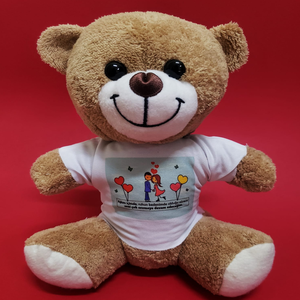 Tişörtlü Kahverengi Peluş Ayıcık Tişörtlü Kahverengi Peluş Ayıcık